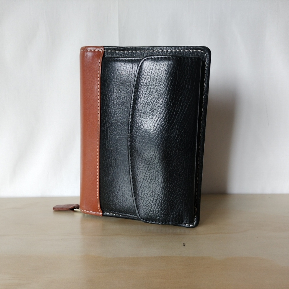 Vintage Franklin Covey Top Grain & Aniline Leather 6 Ring Pocket Size Planner